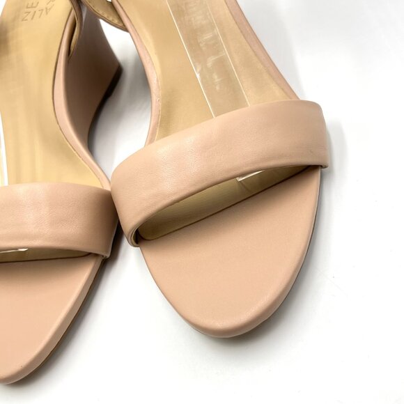 9.5W 9.5 WIDE WIDTH Naturalizer Womens Bristol Wedge Beige Tan Nude Heels Shoes - Picture 5 of 12